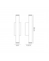 Everett Wall Lamp, 2 x 3W LED, 3000K, 300lm, IP54, Dark GreY