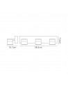 Dayton Wall Lamp Triple Adjustable, 3 x 5W LED, 4000K, 1275lm, IP44, Polished Chrome, 3yrs Warranty