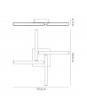 Meridian 4 Light Ceiling, 4 x 6W LED, 4000K, 2210lm, IP44, Polished Chrome, 3yrs Warranty