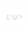 Meridian Wall Lamp Small Adjustable, 6W LED, 4000K, 612lm, IP44, Polished Chrome, 3yrs Warranty