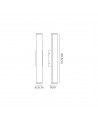 Lowell Wall Lamp Large, 12W LED, 4000K, 848lm, IP44, Polished Chrome, 3yrs Warranty