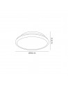Tabitha Ceiling, 30cm 12W LED, 3000K, 750lm, IP44, Satin Nickel/Crystaline, 3yrs Warranty