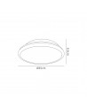 Tabitha Ceiling, 36cm 18W LED, 3000K, 1044lm, IP44, Satin Nickel/Crystaline, 3yrs Warranty