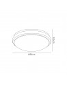 Hattie Ceiling, 12W LED, 4000K, 565lm, IP44, Soft Bronze/White, 3yrs Warranty