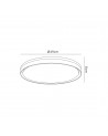 Fern Ceiling 48cm, 36W LED 3 Step-Dimmable, 3000K, 1575lm, IP44, Silver/White Acrylic, 3yrs Warranty
