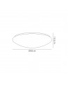 Connie Ceiling, 18W LED, 3000K, 872lm, IP44, White/Frosted Glass, 3yrs Warranty