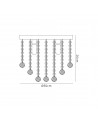 Elene Ceiling Light, 4 x G9, IP44, Polished Chrome/Crystal