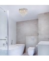 Elsie Ceiling Light, 4 x G9, IP44, Polished Chrome/Crystal