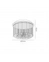 Florence Ceiling Light, 4 x G9, IP44, Polished Chrome/Clear Glass
