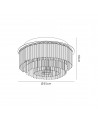 Florence Ceiling Light, 6 x G9, IP44, Polished Chrome/Clear Glass