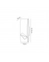 Amelia Wall Lamp, 10W LED, 3000K, 700lm, Sand Anthracite/Polished Chrome, 3yrs Warranty