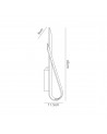 Peggy Wall Lamp, 12W LED, 3000K, 840lm, Gold Leaf, 3yrs Warranty