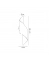 Gracie Wall Lamp Small, 8W LED, 3000K, 640lm, White/Polished Chrome, 3yrs Warranty