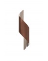 Gracie Wall Lamp Large, 8W LED, 3000K, 640lm, Satin Brown/Polished Chrome, 3yrs Warranty