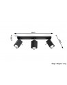 Plafond MERIDA 3 black