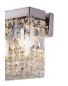Dottie 29x13cm Rectangular Small Wall Lamp, 2 Light E14, Polished Chrome/Crystal