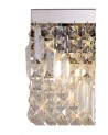 Dottie 29x13cm Rectangular Small Wall Lamp, 2 Light E14, Polished Chrome/Crystal