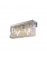 Dottie 50x24cm Rectangular Large Wall Lamp, 3 Light E14, Polished Chrome/Crystal