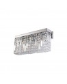 Dottie 50x24cm Rectangular Large Wall Lamp, 3 Light E14, Polished Chrome/Crystal