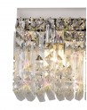 Dottie 50x24cm Rectangular Large Wall Lamp, 3 Light E14, Polished Chrome/Crystal