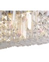 Dottie 50x24cm Rectangular Large Wall Lamp, 3 Light E14, Polished Chrome/Crystal