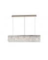 Dottie 102x9cm Rectangular Pendant Chandelier, 5 Light E14, Polished Chrome/Crystal