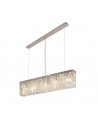 Dottie 102x9cm Rectangular Pendant Chandelier, 5 Light E14, Polished Chrome/Crystal