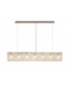 Dottie 138x9cm Rectangular Pendant Chandelier, 7 Light E14, Polished Chrome/Crystal