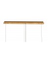 Dottie 102x9cm Rectangular Pendant Chandelier, 5 Light E14, Gold/Crystal