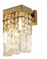 Dottie 50x24cm Rectangular Large Wall Lamp, 3 Light E14, Gold/Crystal