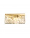 Dottie 50x24cm Rectangular Large Wall Lamp, 3 Light E14, Gold/Crystal
