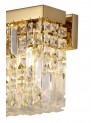Dottie 29x13cm Rectangular Small Wall Lamp, 2 Light E14, Gold/Crystal