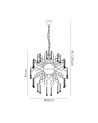 Caitlin Dimmable Pendant 24 Light, 35W LED, 3000K, 2700lm, Polished Chrome, 3yrs Warranty