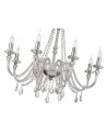 Juliette Chandelier Pendant, 8 Light E14, Polished Chrome/Clear Glass/Crystal