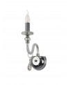 Juliette Wall Lamp, 1 Light E14, Polished Chrome/Clear Glass/Crystal