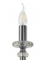 Juliette Wall Lamp, 1 Light E14, Polished Chrome/Clear Glass/Crystal