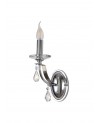 Jessie Wall Lamp 1 Light E14, Polished Chrome/Satin Nickel/Clear Crystal