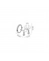 Jessie Wall Lamp 1 Light E14, Polished Chrome/Satin Nickel/Clear Crystal