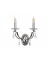 Jessie Wall Lamp 2 Light E14, Polished Chrome/Satin Nickel/Clear Crystal