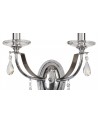 Jessie Wall Lamp 2 Light E14, Polished Chrome/Satin Nickel/Clear Crystal