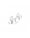 Jessie Wall Lamp 2 Light E14, Polished Chrome/Satin Nickel/Clear Crystal