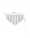 Penny Ceiling, 6 Light E14, Polished Chrome/Crystal