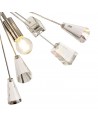 Aimee Ceiling Sputnik , 6 Light E14, Polished Nickel/Crystal