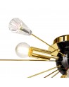 Aimee Ceiling Sputnik, 6 Light E14, Brushed Gold & Gloss Black/Crystal