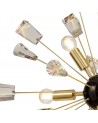 Aimee Pendant Sputnik, 9 Light E14, Brushed Gold & Gloss Black/Crystal