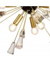 Aimee Pendant Sputnik, 9 Light E14, Brushed Gold & Gloss Black/Crystal