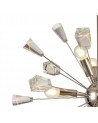 Aimee Sputnik Pendant, 9 Light E14, Polished Nickel/Crystal