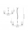 Nina Pendant/Semi Ceiling, 5 x E14, Polished Nickel