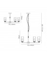 Nina Pendant/Semi Ceiling, 6 x E14, Polished Nickel