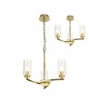 Nina Pendant/Semi Ceiling, 3 x E14, Polished Gold